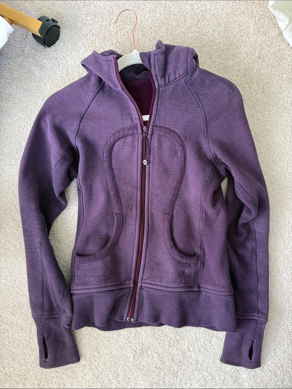 lululemon athletica Plum Hooded Zip Jacket